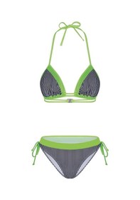 Resim Bonesta Lanao Üçgen Neon Yeşil Çizgili Bikini Takımı 