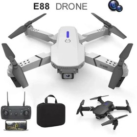 Resim SkyPilot E88 Pro Katlanabilir 480P Kameralı Drone Modeli (Taşıma Çantalı) 