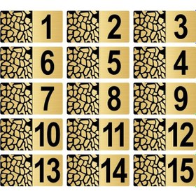 Resim Metal Kapı Masa Dolap Posta Kutusu Numarası 7X14 cm Altın Renk (1…15) 