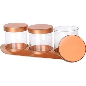 Resim Bronz Baharat Seti Lüx 3lü Set - Elm-01-768333 