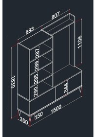 Resim Polo 2 Aynalı Kapaklı Kapılı Portmanto,vestiyer,ayakkabılık Beyaz 