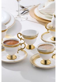 Resim Majesty 6 Kişilik Türk Kahve Fincan Takımı Çok Renkli 