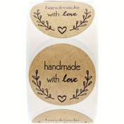 Resim 500 Adet Vintage Kraft Kağıt Etiketler - El Yapımı 'Teşekkürler' Etiketleri Scrapbooking, Hediyeler & Ofis Malzemeleri İçin 