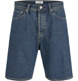 Resim Jack&amp;Jones Relaxed Fit Yüksek Bel Erkek Şort 12289725 BLUE DENIM Mavi 