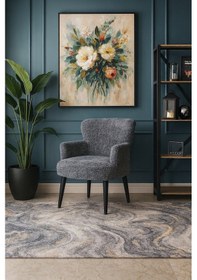 Resim Waterybrook Welsoft Berjer Tekli Koltuk Demonte Siyah Ahşap Ayak 12 Renk Seçeneği Kırçıllı 