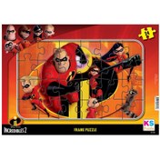 Resim Nessiworld INC 704 Incredibles 2 Frame Puzzle 24 Parça 