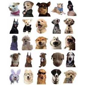 Resim Sevimli Köpek Çıkartmaları Laptop Notebook Tablet Sticker Seti Çok Renkli 