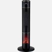 Resim Kasaplus Voltomat 2000w Led Alev Efektli Seramik Fanlı Isıtıcı Alev Görünümlü Elektrikli Isıtıcı 