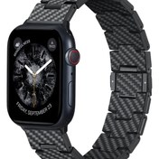 Resim Apple Watch / Ultra Uyumlu Karbon Fiber Kordon Retro 