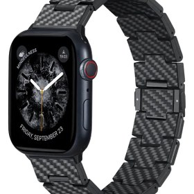 Resim Apple Watch / Ultra Uyumlu Karbon Fiber Kordon Retro 