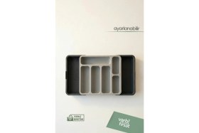 Resim VarBiFırsat Çift Taraflı Uzayabilen Pratik Çekmece İçi Kaşıklık Organizer 