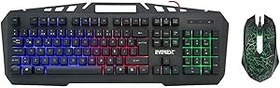 Resim Everest KMX-99 Siyah Usb Gökkuşağı Zemin Aydınlatmalı Q Oyuncu Klavye Mouse Set 