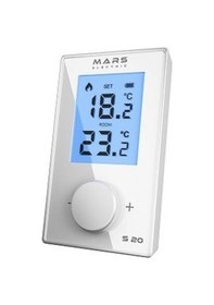 Resim Mars S20 Beyaz Kablosuz Dijital Oda Termostatı 