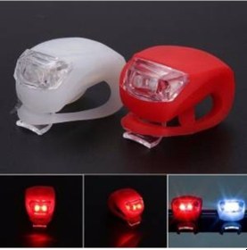 Resim Bigem Bm-605 Bisiklet Ön-Arka Çamurluk Silikon Sinyal Lambası Açık Gri 