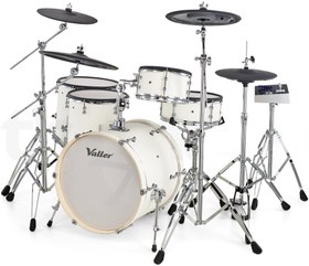 Resim Valler XD2000PW Beyaz Elektro Akustik Davul Seti 
