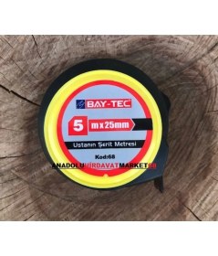 Resim 5 Metre Çelik Şerit 25MM Kauçuk Kaplı, Dayanıklı ve Uzun Ömürlü Kablo Koruma Şeridi 