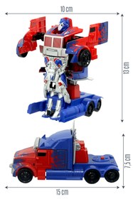 Resim Smartfox Robota Dönüşen Çek Bırak Araba Oyuncak Tır Optimus Prime 