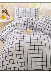 Resim Eponj Home Ütülenir Nevresim Takımı Çift Kişilik Pled Kareli Siyah 