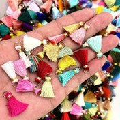 Resim 10 adet/lot 25mm Renkli Püskül Kolye DIY Takı Küpe Yapımı için 
