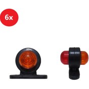 Resim hilalshops Mini Takoz Lamba 6 Ledli 6 Adet (sarı-kırmızı) 