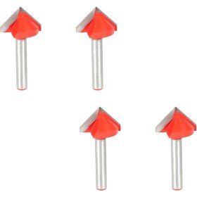 Resim Dadata 4x Cnc Gravür V Groove Bit 3D Bit Yönlendirici Oyma Kesici Aracı 90 Derece 6MMX22MM (Yurt Dışından) 