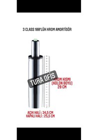 Resim Turaofis Tura Ofis 100'Lük Krom Amortisör Ofis Koltuğu Yedek Parçası 