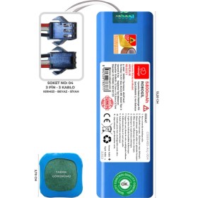 Resim Robogil Arçelik RS 9221 5800mAh Uyumlu Robot Süpürge Pili C5804BS-Arç-004 