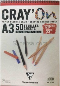 Resim Clairefontaine Cray On Resim Defteri Üstten Sipralli 120 G A3 5 
