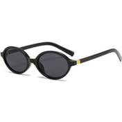 Resim Snapbuy Retro Oval Moda Gözlükler - Parlama Önleyici Lensli, Parti Ve Seyahat İçin Şık Küçük Çerçeveblack51gri Gri 