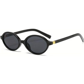 Resim Snapbuy Retro Oval Moda Gözlükler - Parlama Önleyici Lensli, Parti Ve Seyahat İçin Şık Küçük Çerçeveblack51gri Gri 