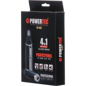 Resim Powertec TR-450 Profesyonel 4'ü 1 Arada Şarjlı Sakal Kaş Burun Kulak Kıl Tüy Alma Erkek Bakım Seti 