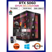 Resim Gameline Pro X4 Ryzen 5 5600 32GB Ram 500GB M.2 Nvme SSD RTX5060 Oyuncu Free Dos Masaüstü Bilgisayar 