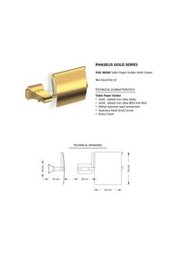 Resim İsaoğlu Yapı Gold Tuvalet Kağıtlık Klasik Vintage Phaselis Design Gold Banyo Kağıtlık Gold 