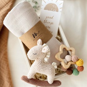 Resim Amigurumi Organik Bebek Seti At - At Oyuncak 