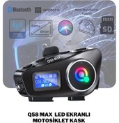 Resim Wearfitpro Q58 Max Led Ekranlı Motosiklet Kask Bluetooth Intercom 