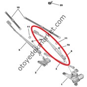 Resim Opel Astra (2022-2024) Sol Ön Cam Silecek Kolu (Orijinal) 