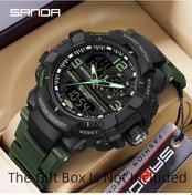 Resim Oldfriend Sanda Erkek Spor Saati Cok Fonksiyonlu Led Ekran Luminans Takvim Ve Stopwatch Siyah Kauçuk Kayış Diğer 