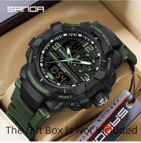 Resim Oldfriend Sanda Erkek Spor Saati Cok Fonksiyonlu Led Ekran Luminans Takvim Ve Stopwatch Siyah Kauçuk Kayış Diğer 