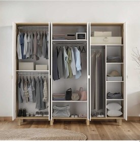 Resim Bohem 6 Kapaklı Aynalı Gardırop Florida Meşe-vizon 240x226x60 Cm Vizon 