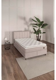 Resim Premium Gold Therapy Bej Üçlü Set Baza Başlık Yatak 160 x 200 