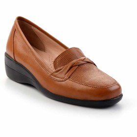 Resim Bambi Taba Leather Kadın Dolgu Topuklu Ayakkabı K01531123603 