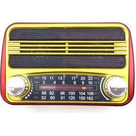 Resim RT-310BT Bluetooth FM Radyo USB Ve TF Kart Destekli Şarjlı 13 cm Nostalji Müzik Kutusu 