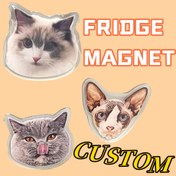 Resim Pet fotoğraflarıyla kişiselleştirilmiş akrilik buzdolabı manyetikleri - Kedi ve köpek severleri için benzersiz özel tasarımlar | Mükemmel hediye fikri, kendi pet fotoğraflarınızla kişiselleştirilebilir, ideal olarak Noel, Cadılar Bayramı, Paskalya, Hanukkah, Şükran Günü, Pet Sevgilileri Hediyeleri için uygundur | Eğlenceli tasarım | Dayanıklı akrilik 