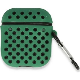 Resim Airpods 2 (2.nesil) Spor Delikli Kılıf - Yeşil-Siyah 
