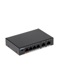 Resim Dahua 6port-4port Poe 60w 10/100 Yönetilemez Metal Kasa Switch Dh-pfs3006-4et-60 