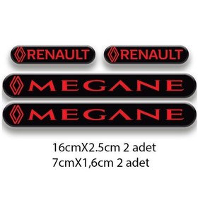 Resim Megane 3d Damla 4'lü Oto Sticker Set 2 