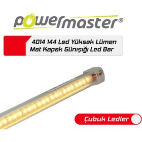 Resim Powermaster 4014 144 Led Günışığı Ledbar Şeffaf Kapak Yüksek Lümen 