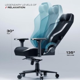 Resim Cybeart Apex Ghost Edition PU Deri 4D Hafızalı Bel Destekli Oyuncu Koltuğu Siyah 