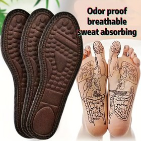 Resim 2 adet nefes alabilen spor ayakkabı tabanlığı paketi, nefes alabilen ve ter emici konforlu, Sahte ayakkabı tabanı, çıplak ayaklı ayakkabı tabanı, tekrar kullanılabilir, tüm ayakkabı türleri için uygun, erkekler ve kadınlar kullanabilir, dört mevsim mevcut 