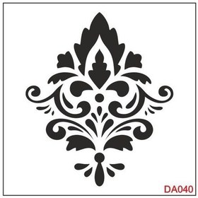 Resim Damask Desen Stencil Şablon 30X30 Da-040 